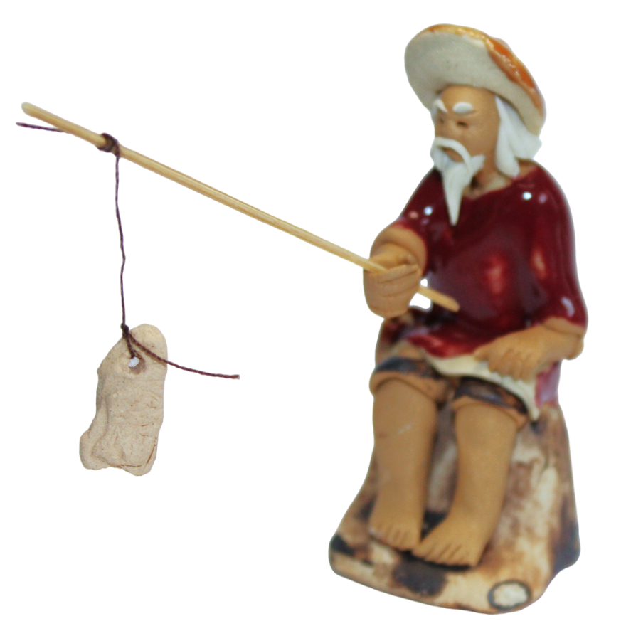 Bonsai Mudman Figure - Man fishing (assorted) - Image 2