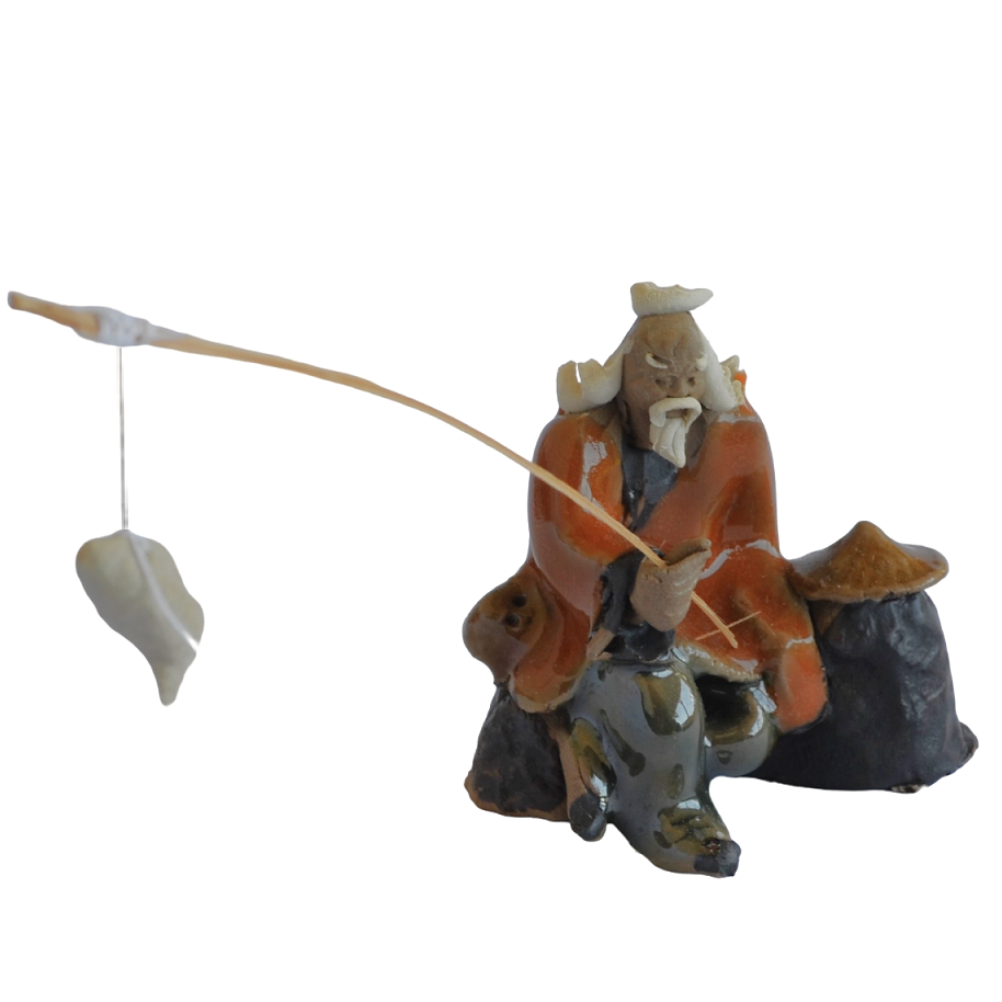 Bonsai Mudman Figure - Man fishing (assorted)