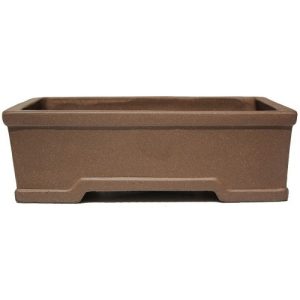Unglazed Bonsai Pot - Rectangle block (6 inch)