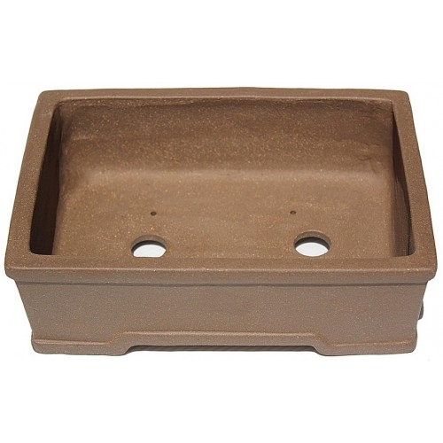 Unglazed Bonsai Pot - Rectangle block (6 inch) - Image 2