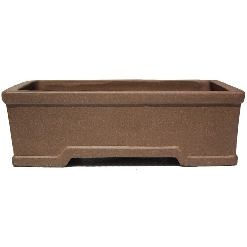 Unglazed Bonsai Pot - Rectangle block (6 inch)