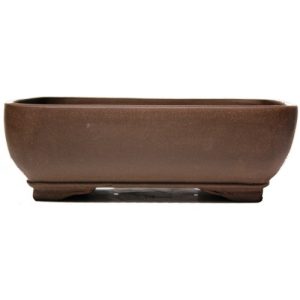 Unglazed Bonsai Pot - Rounded rectangle (6 inch)