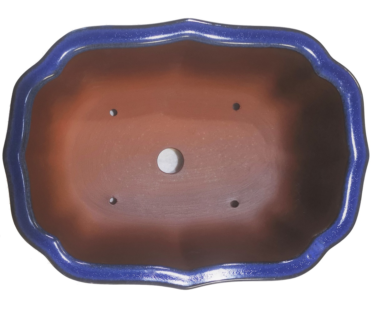 205mm Blue Bonsai Pot - Image 2