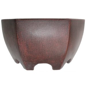 Brown Clay Bonsai Pot - 215mm- Hexagonal