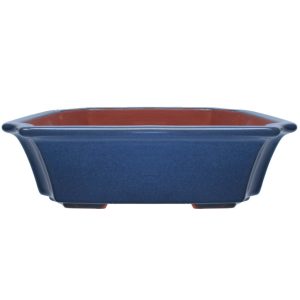 215mm Blue Rectangle Bonsai Pot