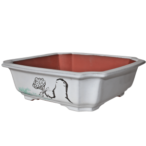 220mm Painted Square Bonsai Pot