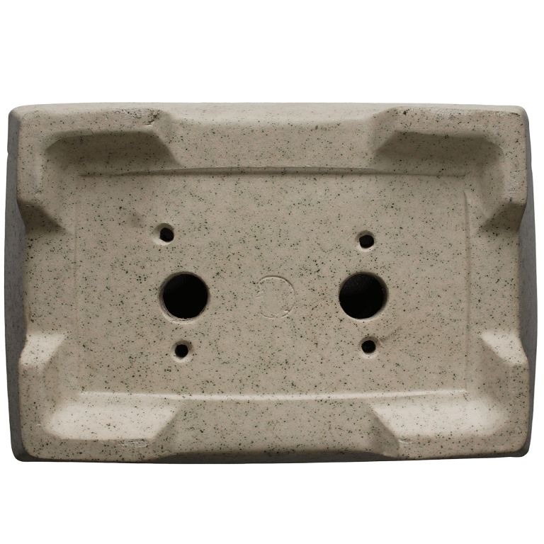 Rectangle Bonsai Pot - White Speckled Clay 165mm - Image 4