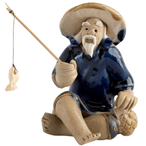 Bonsai Mudman - Fisherman with Rod 60mm tall