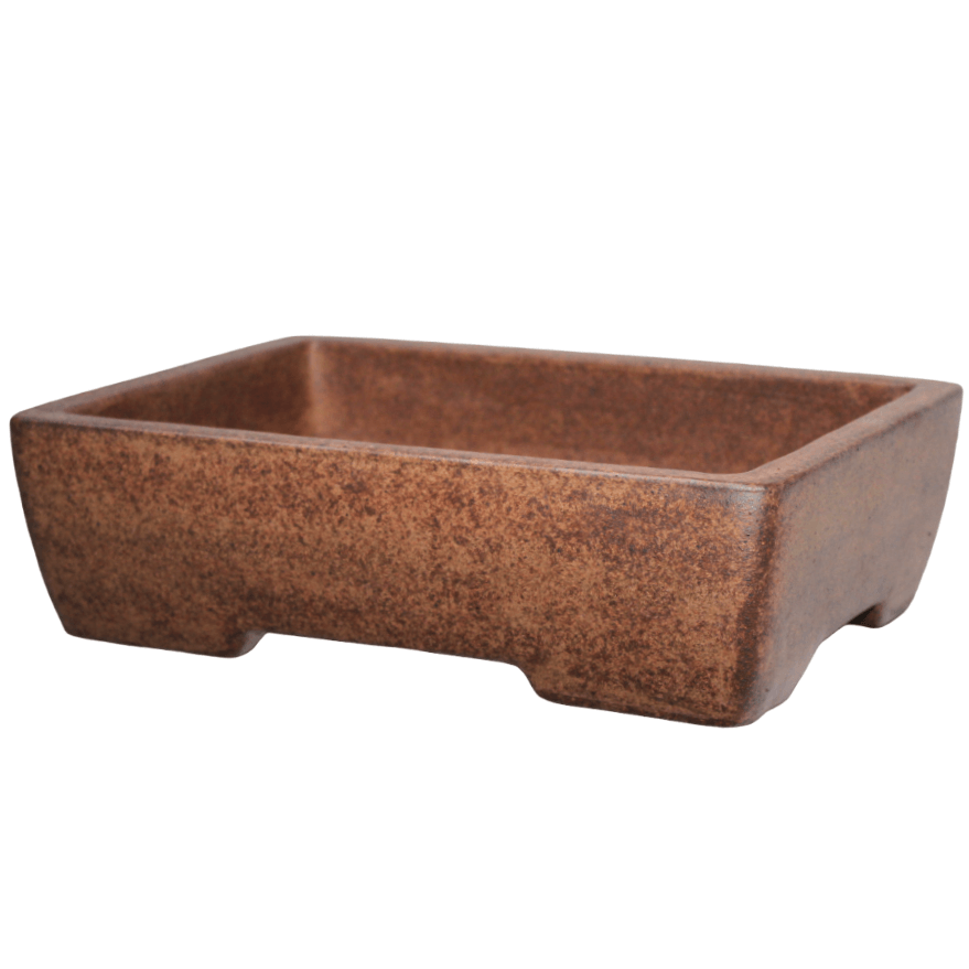 Rectangle Rustic Clay Bonsai Pot - 230mm