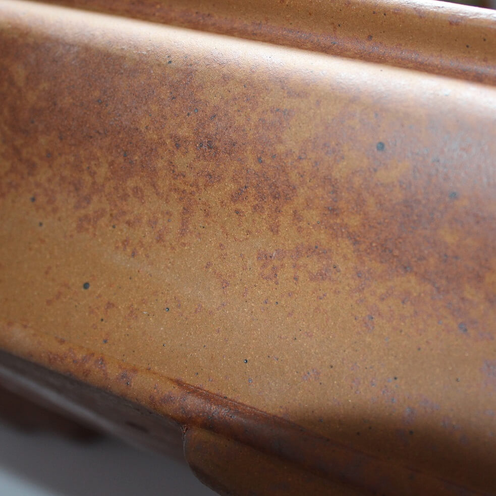 Rectangle Truncated Rustic Clay Bonsai Pot - 360mm - Image 3