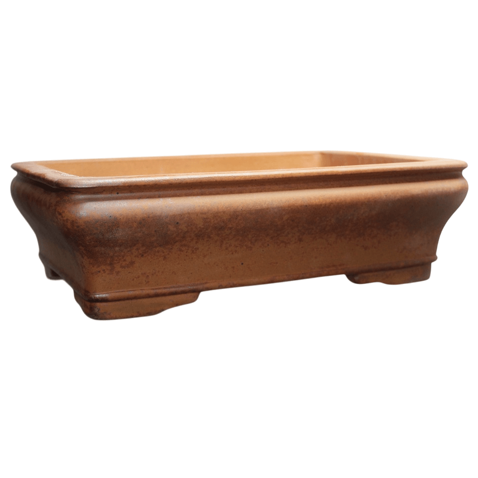 Rectangle Truncated Rustic Clay Bonsai Pot - 360mm