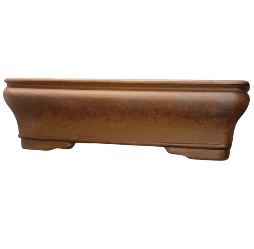 Rectangle Truncated Rustic Clay Bonsai Pot - 360mm - Image 4