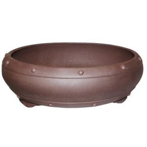 Round Unglazed Bonsai Pot 25cm