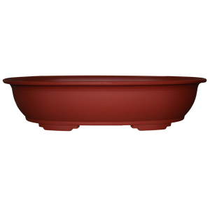 Plastic Bonsai Pot - Red Oval 42cm