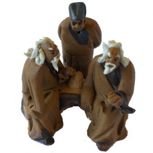 Three men - 70mm Oriental Bonsai Mudman