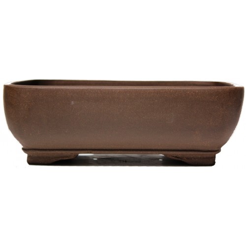 Unglazed Bonsai Pot - Rectangle rounded - (8inch) - Image 2